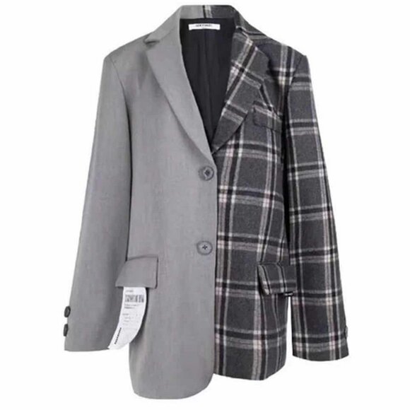 13De Marzo Plaid Blazer Jacket Grey - Picture 1 of 16